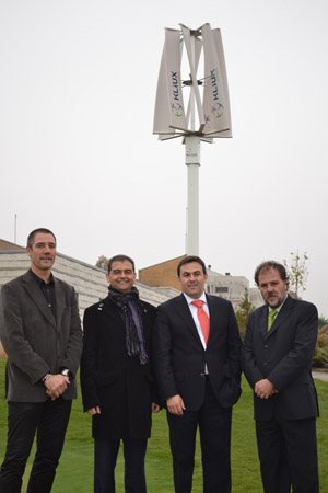 Salva Díez, gerente de Rioja Alta Golf; Julio Herreros, director general de Innovación, Industria y Comercio del Gobierno deLa Rioja; Iñaki Eguizábal, presidente de Kliux y Juan José Eguizábal, socio de Kliux. Salva Díez, gerente de Rioja Alta Golf; Julio Herreros, director general de Innovación, Industria y Comercio del Gobierno deLa Rioja; Iñaki Eguizábal, presidente de Kliux y Juan José Eguizábal, socio de Kliux.