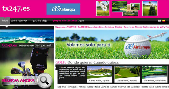 Imagen del artículo Air Europa y tx247: solución integral para los jugadores de golf
