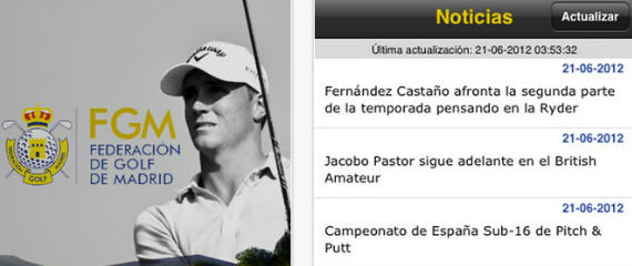 Imagen del artículo La Federación de Golf de Madrid dispone de una app gratuita para iPhone