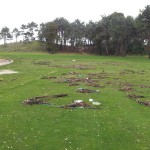 Imagen de los daños en Golf La Toja