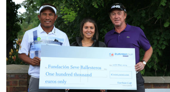Imagen del artículo Cien mil euros para la Fundación Seve Ballesteros gracias a la EurAsia Cup