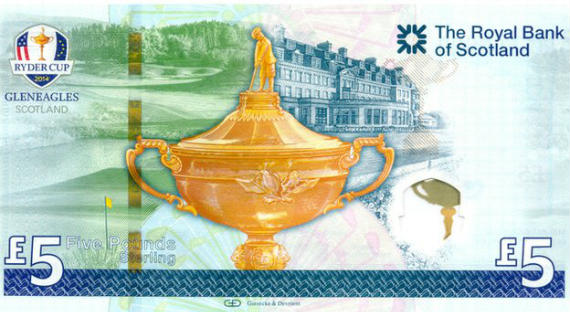 Imagen del artículo La Ryder Cup ya tiene su propio billete bancario