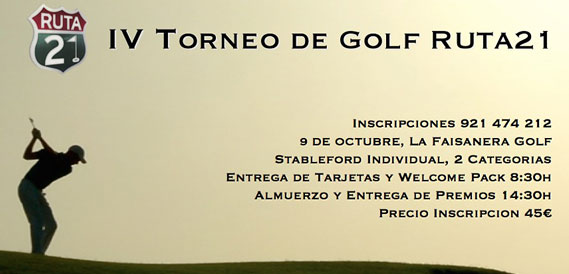 Imagen del artículo Póquer de ediciones del Torneo de Golf Ruta 21
